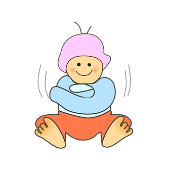 Smiling Cartoon Baby Illustration PNG