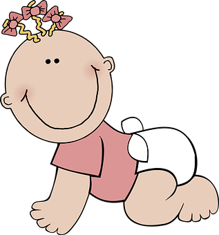 Smiling Cartoon Baby PNG