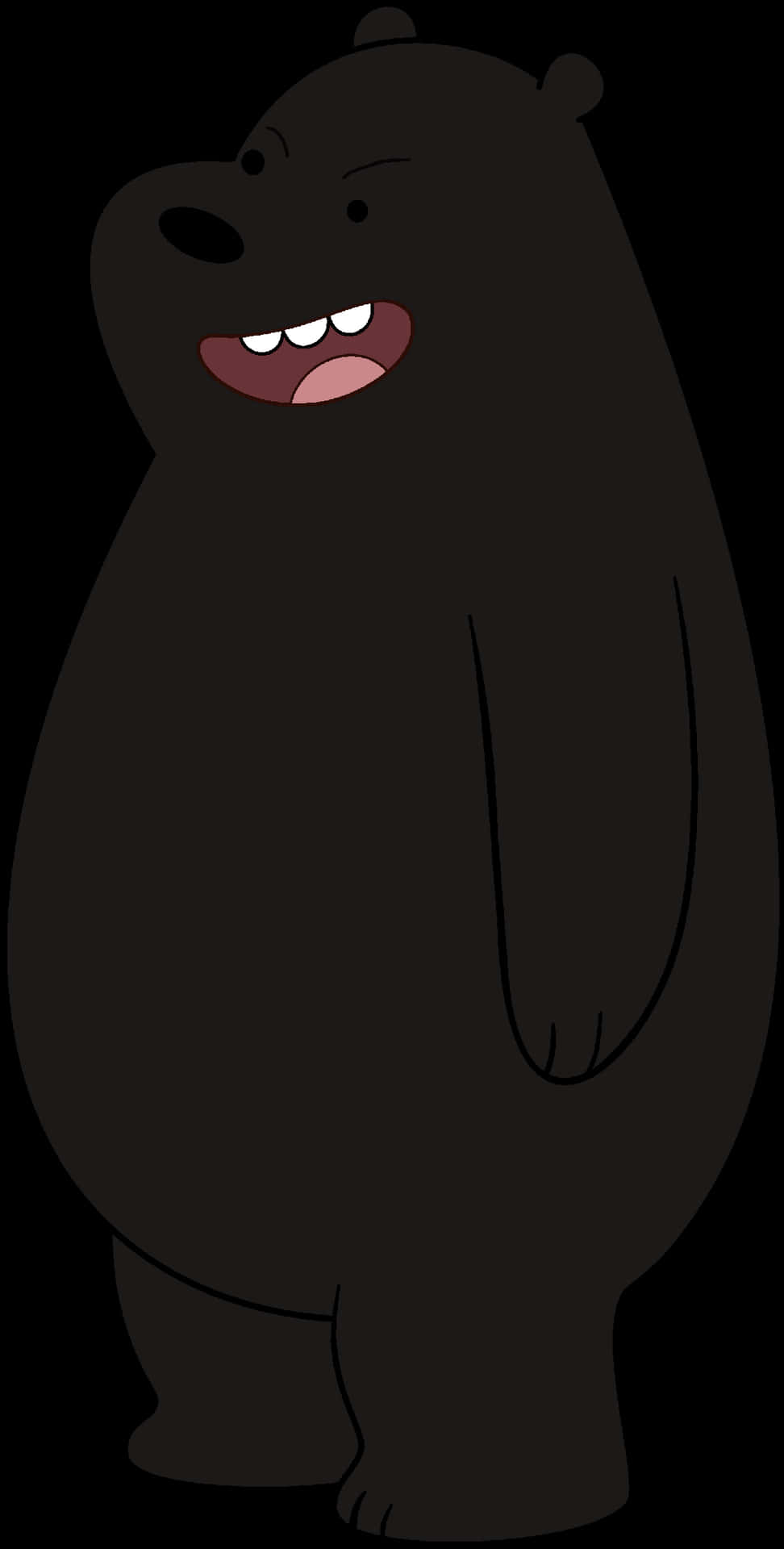 Smiling Cartoon Bear Vector PNG