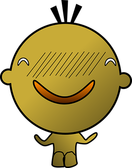 Smiling Cartoon Character PNG
