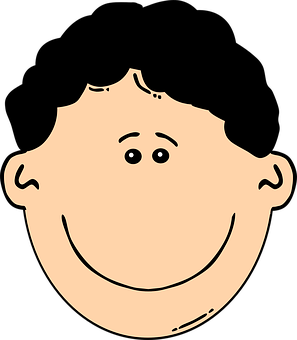 Smiling Cartoon Face Graphic PNG