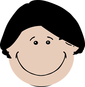 Smiling Cartoon Face Graphic PNG