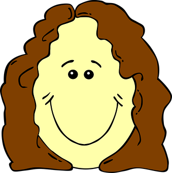 Smiling Cartoon Face Illustration PNG