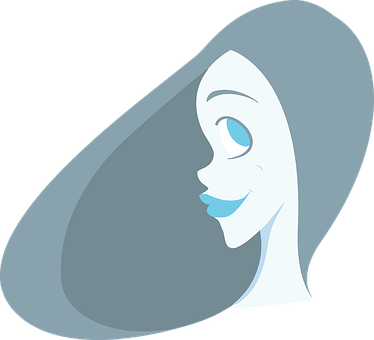 Smiling Cartoon Ghost Profile PNG