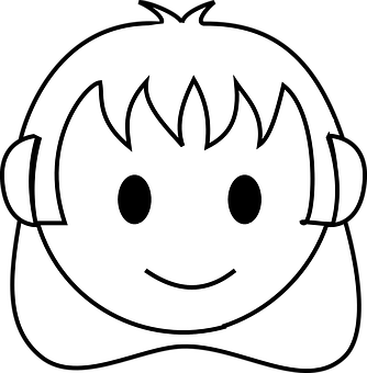 Smiling Cartoon Girl Icon PNG