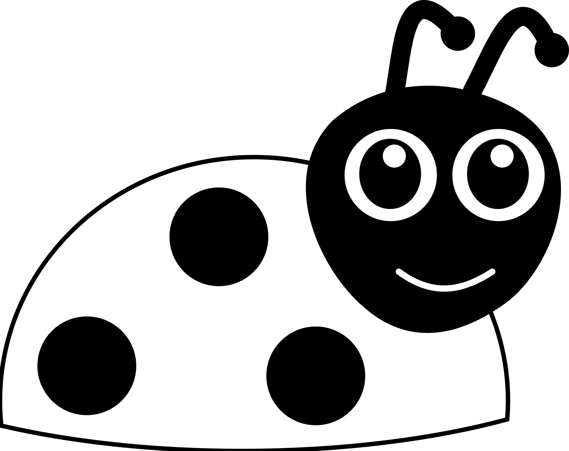 Smiling Cartoon Ladybug Clipart PNG