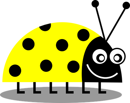 Smiling Cartoon Ladybug PNG