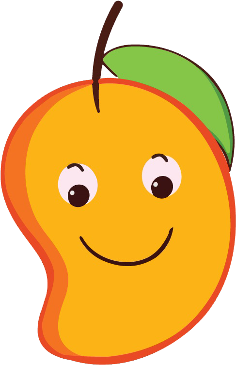 Smiling Cartoon Mango Character PNG