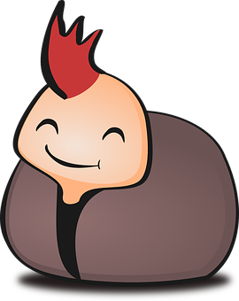 Smiling Cartoon Newborn Character PNG