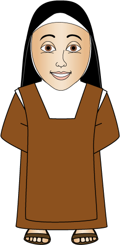 Smiling Cartoon Nun PNG