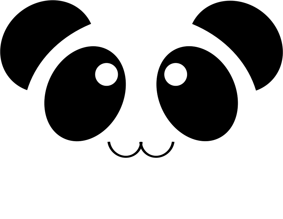 Smiling Cartoon Panda Face PNG