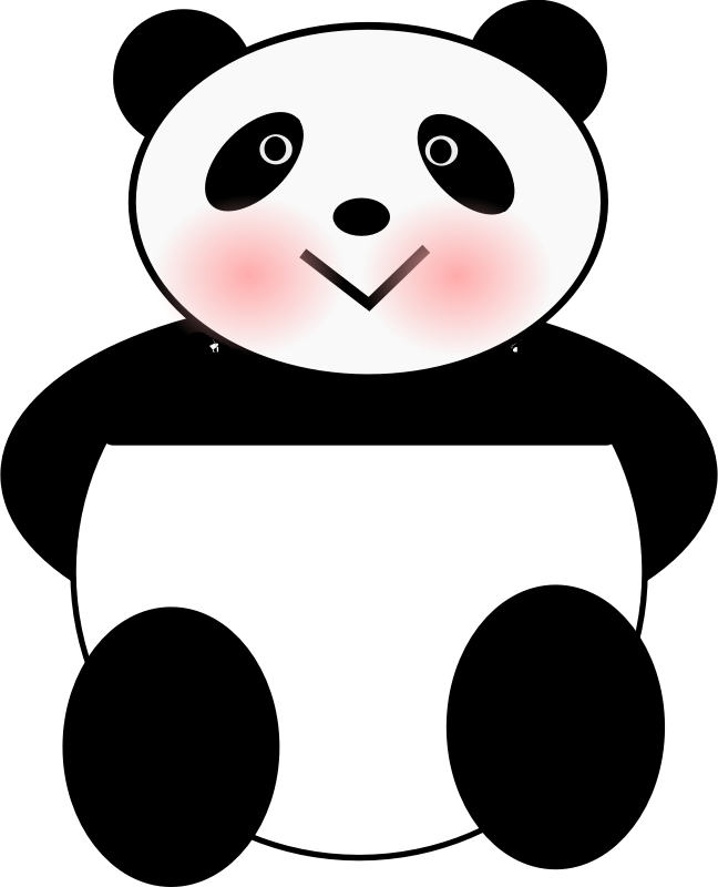 Smiling Cartoon Panda Graphic PNG