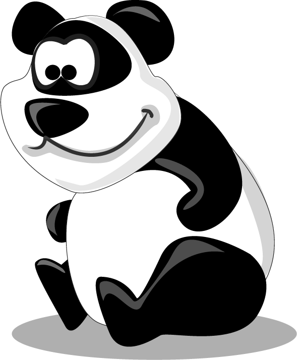 Smiling Cartoon Panda PNG
