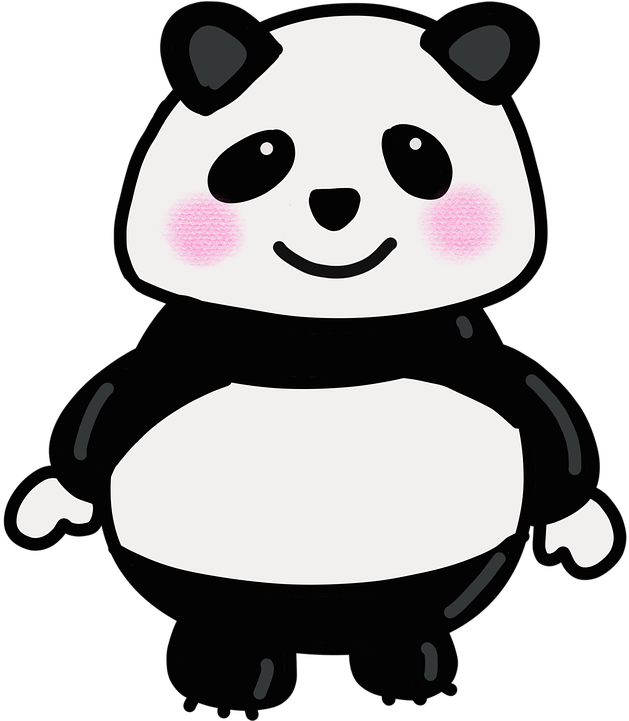 Smiling Cartoon Panda PNG