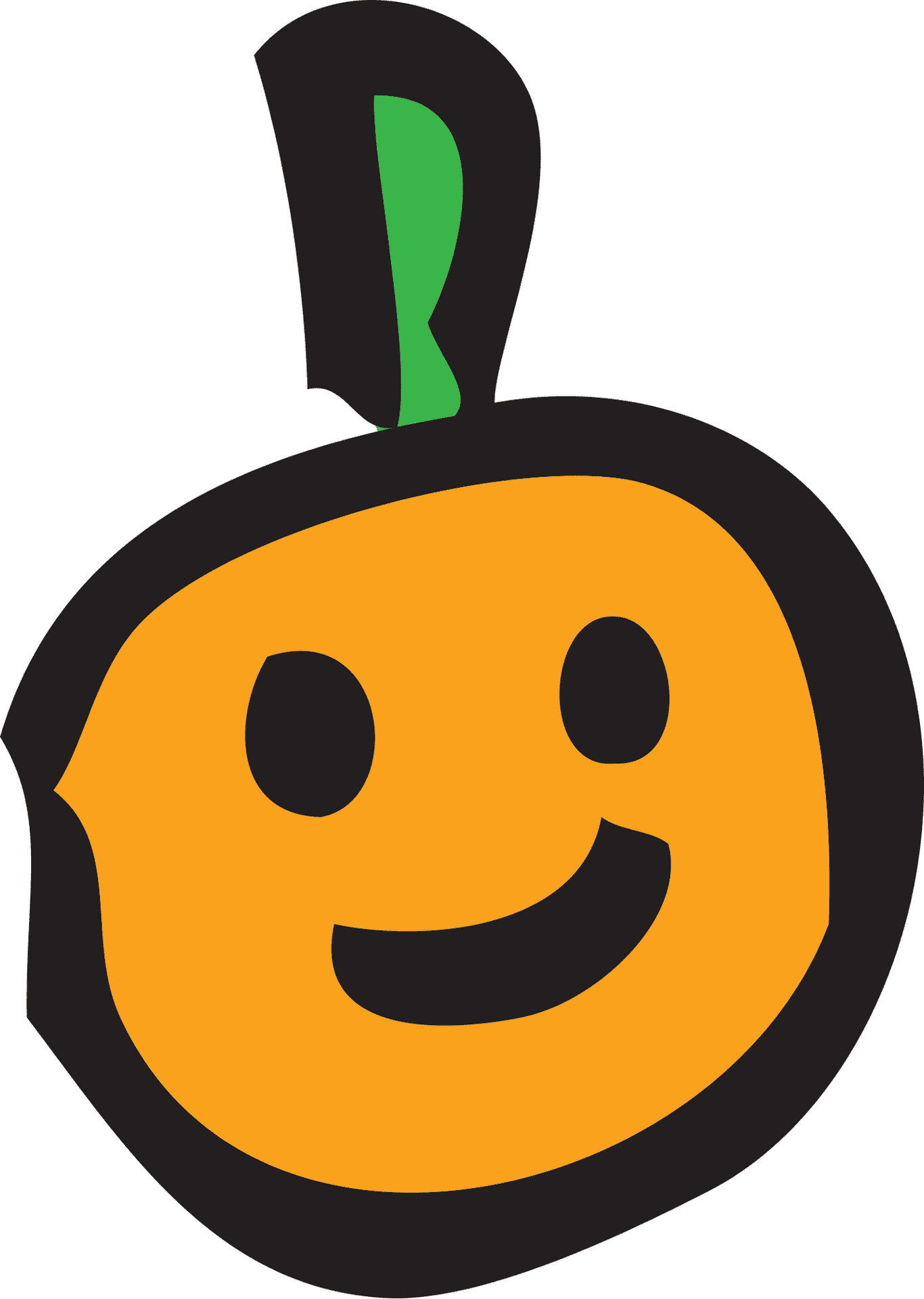 Smiling Cartoon Pumpkin Graphic PNG