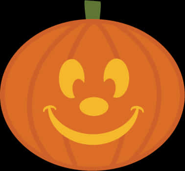 Smiling Cartoon Pumpkin PNG