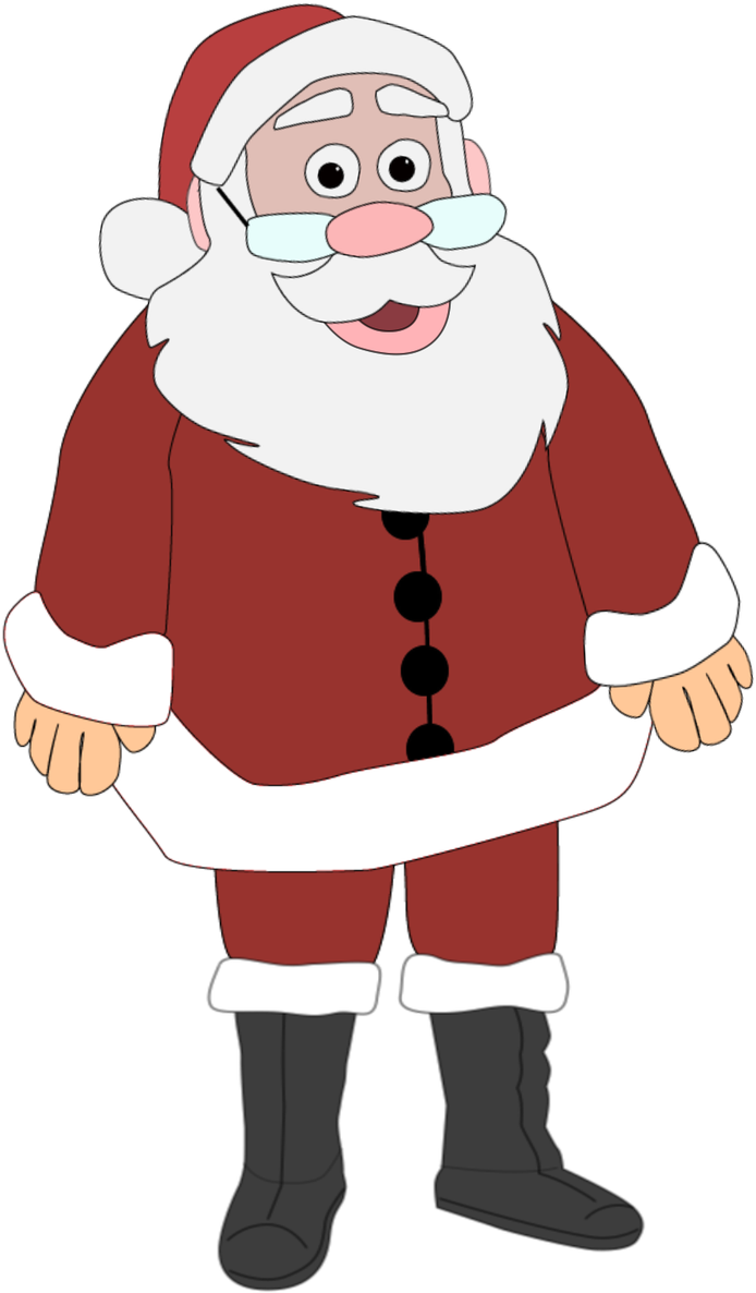 Smiling Cartoon Santa Claus.png PNG