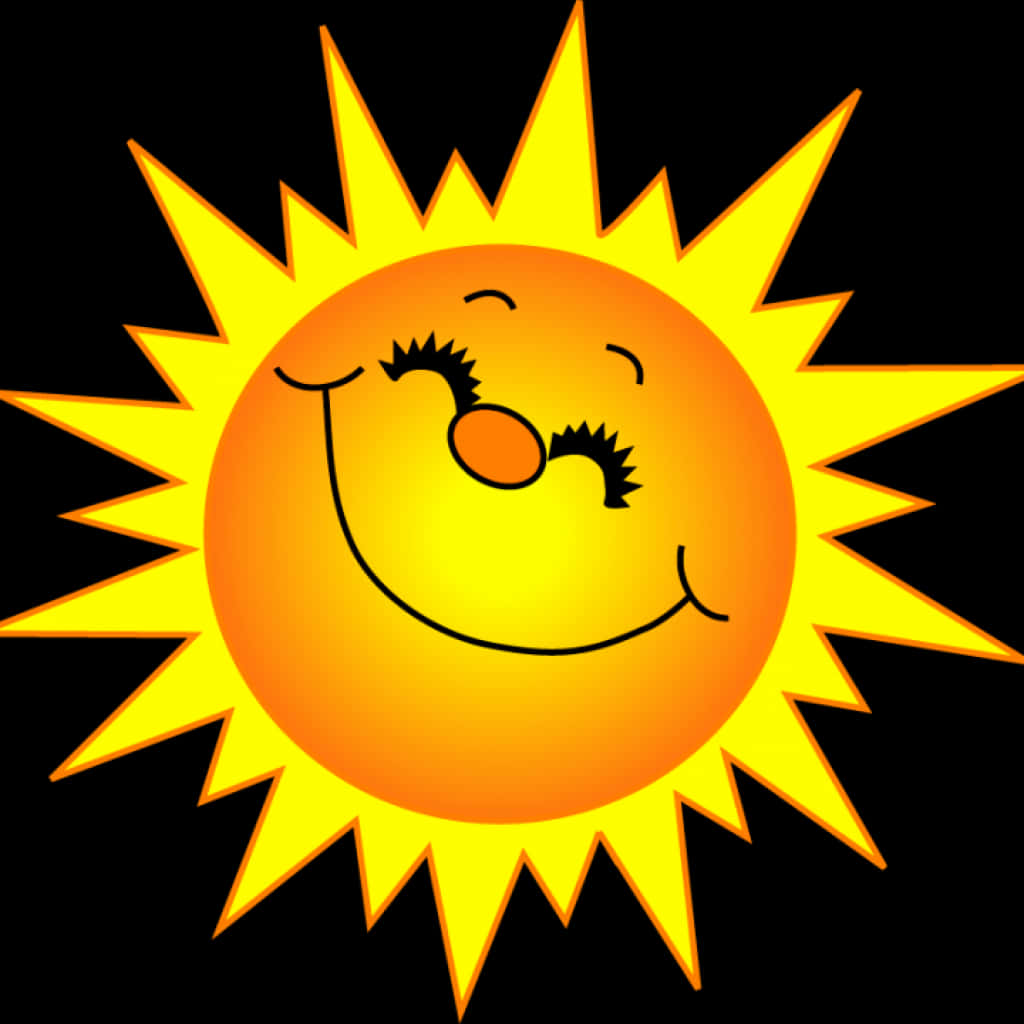 Smiling Cartoon Sun PNG