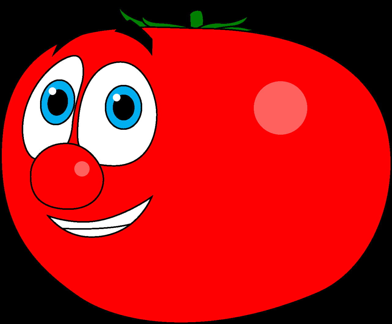 Smiling Cartoon Tomato PNG