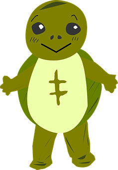 Smiling Cartoon Turtle PNG