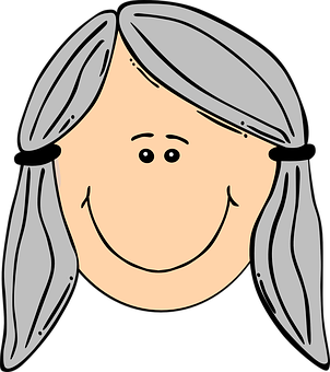 Smiling Cartoon Woman Icon PNG