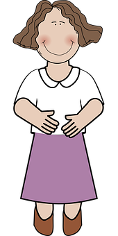 Smiling Cartoon Woman Illustration PNG