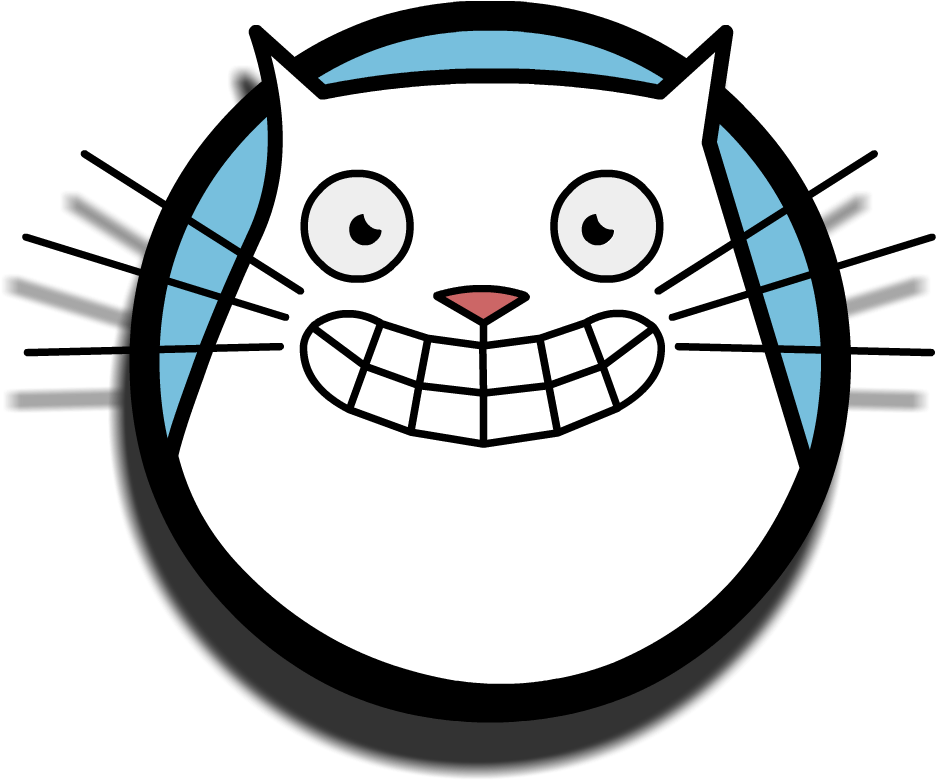 Smiling Cat Cartoon Graphic PNG