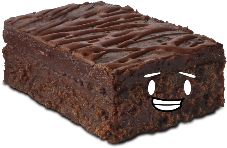 Smiling Chocolate Brownie PNG