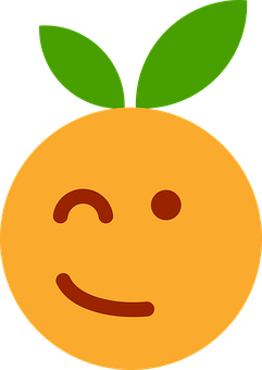 Smiling Clementine Emoji PNG