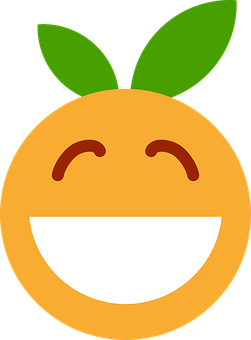 Smiling Clementine Emoji PNG
