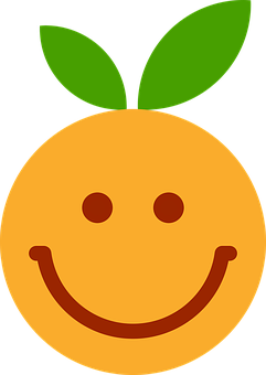 Smiling Clementine Emoji PNG