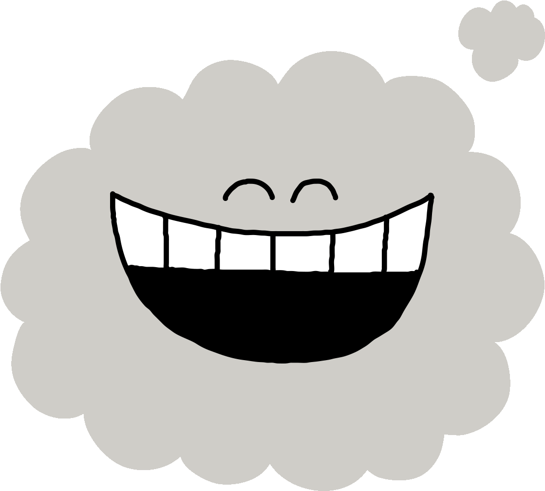 Smiling Cloud Cartoon Graphic PNG