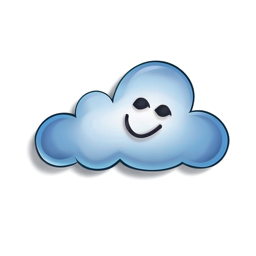 Smiling Cloud Emoji Png Npo83 PNG
