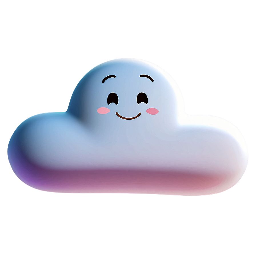Smiling Cloud Vector Cartoon Png Fbu70 PNG
