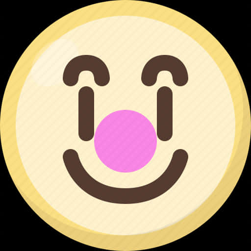 Smiling Clown Emoji Graphic PNG