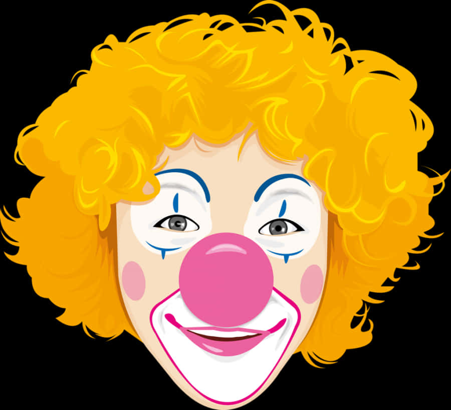 Smiling Clown Facewith Red Nose PNG