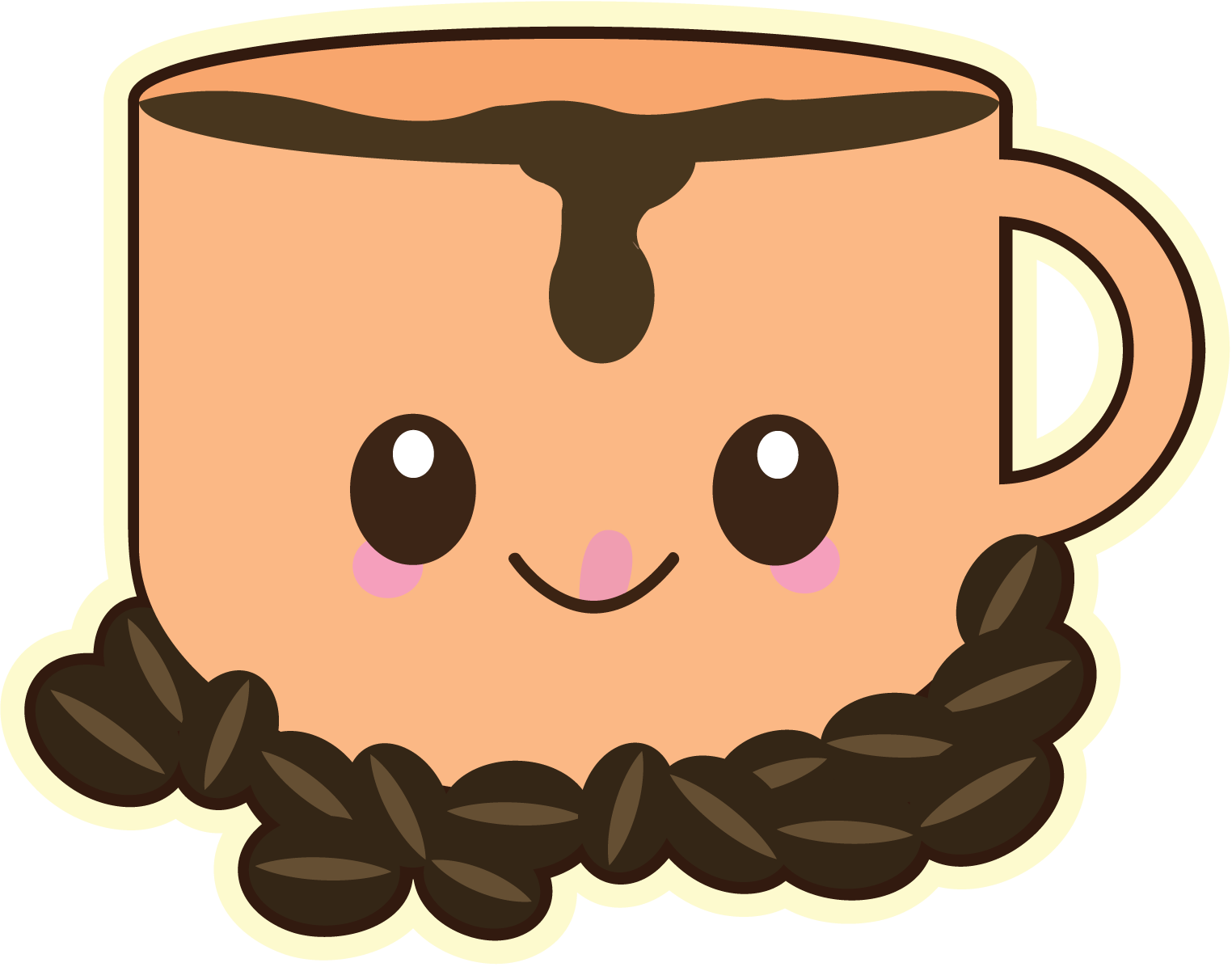 Smiling Coffee Cup Cartoon.png PNG