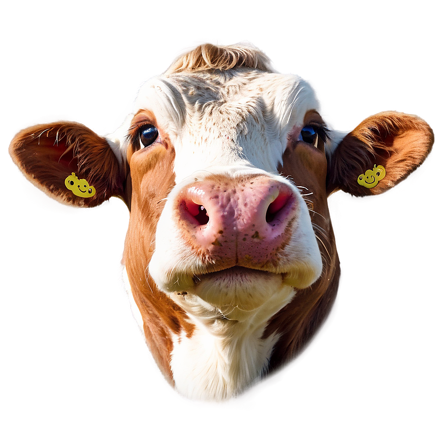 Download Smiling Cow Face Graphic Png 46 | Wallpapers.com