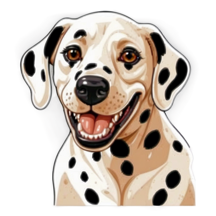 Smiling Dalmatian Face Png 06232024 PNG