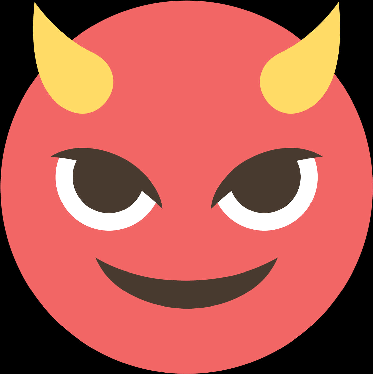 Smiling Devil Emoji Graphic PNG
