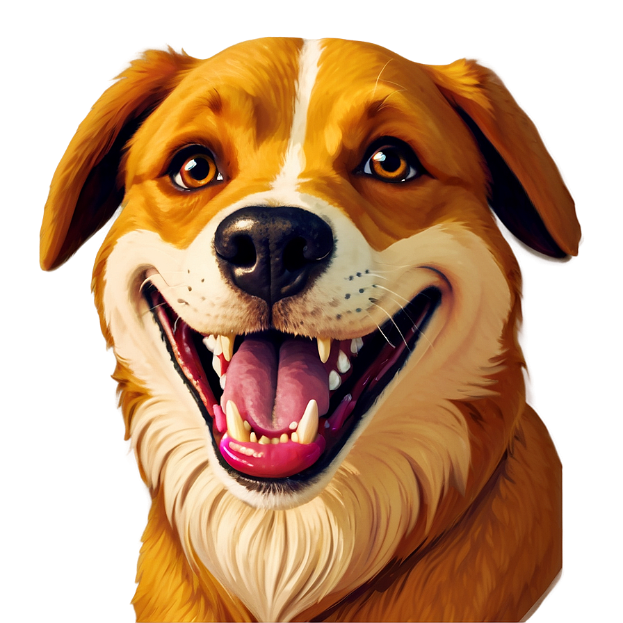 Smiling Dog Cartoon Png Muw65 PNG