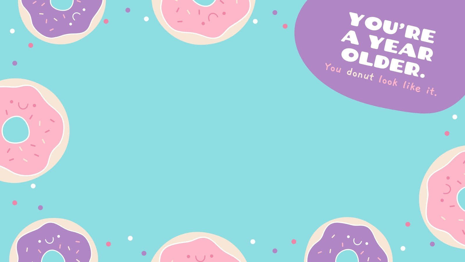 Smiling Donuts Birthday Zoom Background