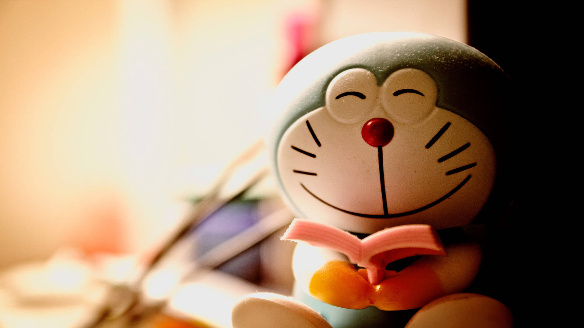 Smiling Doraemon 4k Background