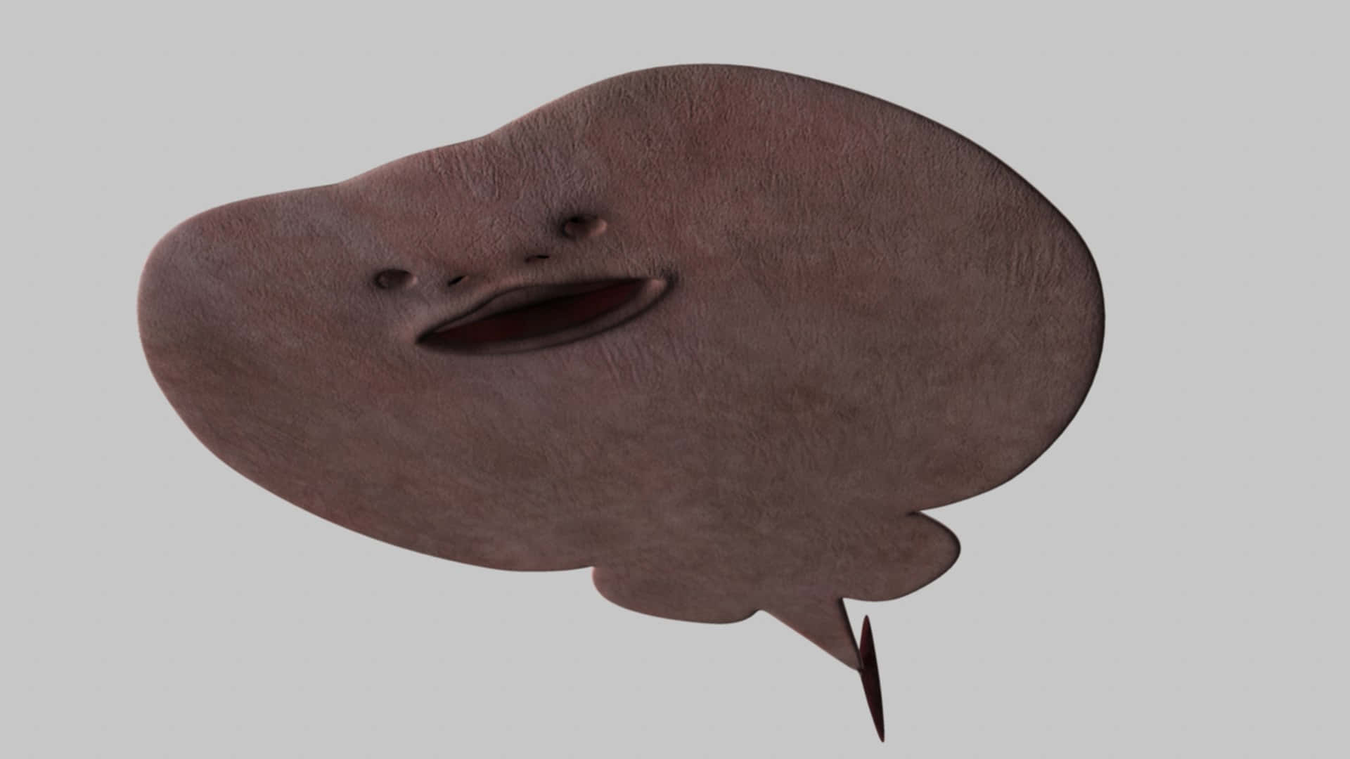 Smiling Electric Ray Cartoon Character Wallpaper