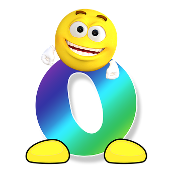 Smiling Emoji Letter O PNG