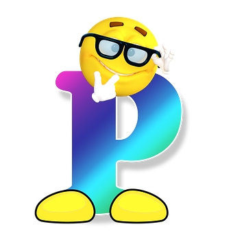 Smiling Emoji Letter P PNG