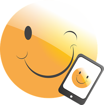 Smiling Emoji Mobile Graphic PNG