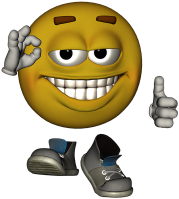 Smiling Emoji Thumbs Up Sneakers PNG