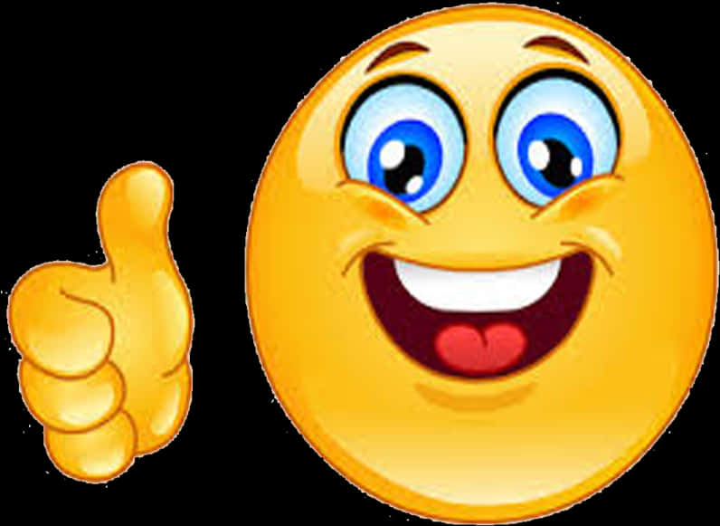 Smiling Emoji Thumbs Up PNG