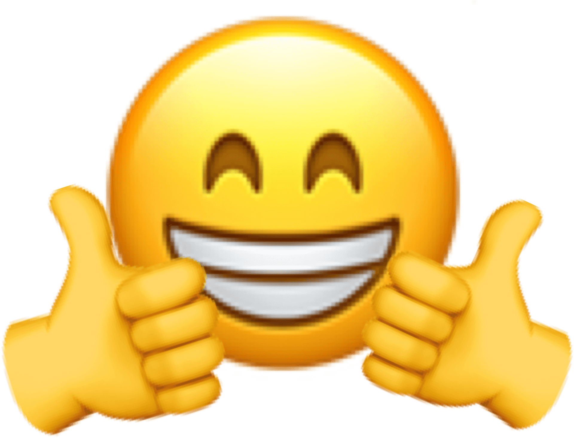 Smiling Emoji With Thumbs Up PNG